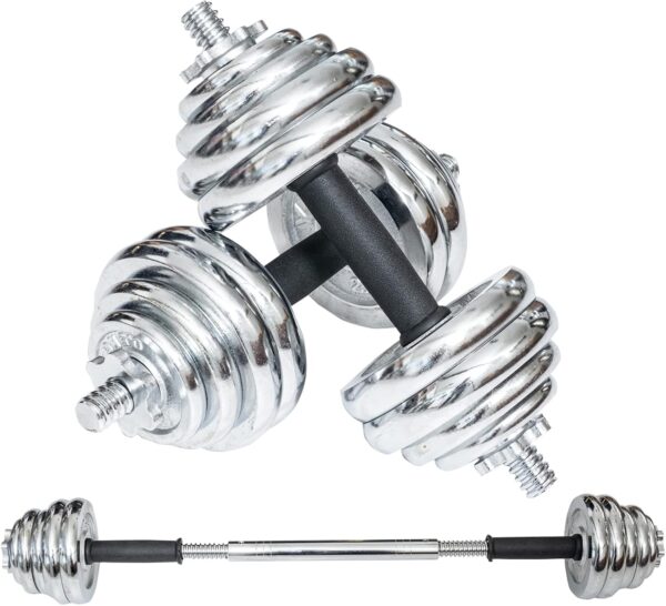 30kgs Chrome  dumbell set - Image 6