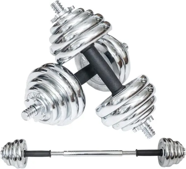 30kgs Chrome  dumbell set - Image 6