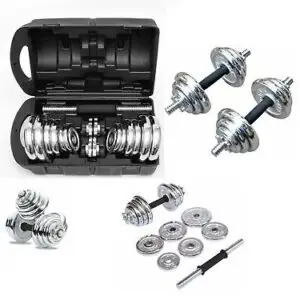 30kgs Chrome  dumbell set