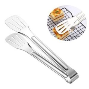 Stainless steel kitchen tongs