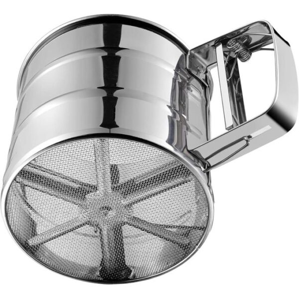 Handheld stainless steel flour sieve