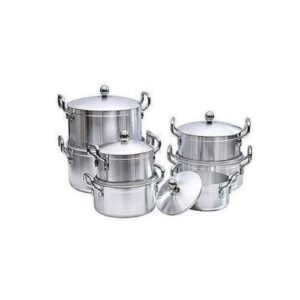 TC 14 Pieces stainless aluminium cooking pots sufuria