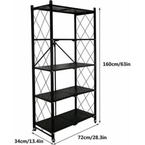 5 tier foldable heavy duty storage rack