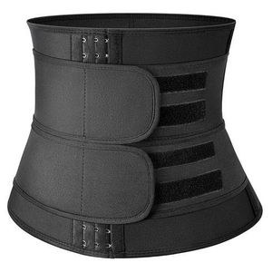 Double strap waist trainer belt