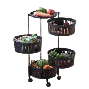 4 tier rotatable fruit storage rack