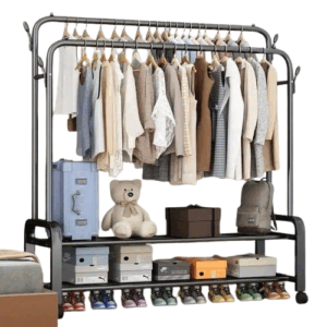 Double pole clothing rack