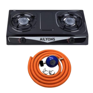 Ailyons cooker with pipe, regulator and clips